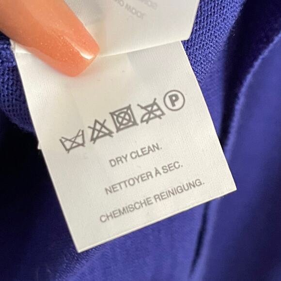 J. Crew Tippi Merino Wool Crewneck Sweater Womens XXS Royal Blue Classic Basic - Picture 5 of 7